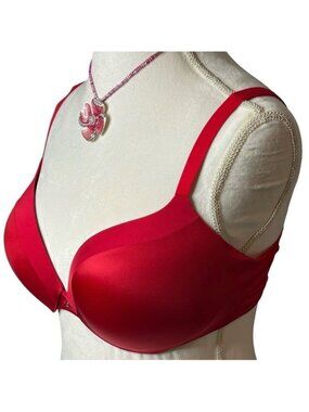 VICTORIA’S SECRET Push-Up bra Plunge Padded Underwire Red Size 36DD/36E